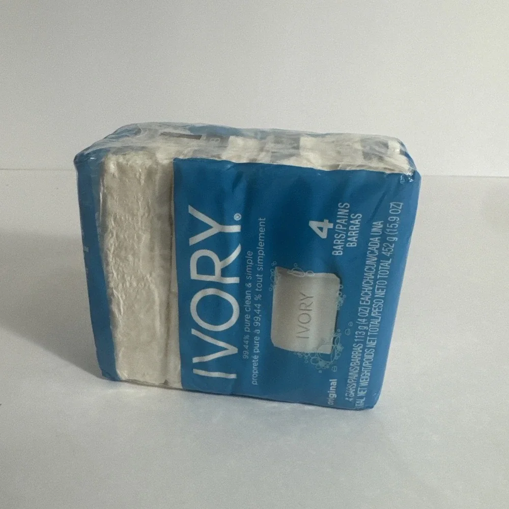 Ivory Bar Soap Original Scent For All Skin Types Pure Clean and Simple 4‎ Bars - Picture 5 of 7